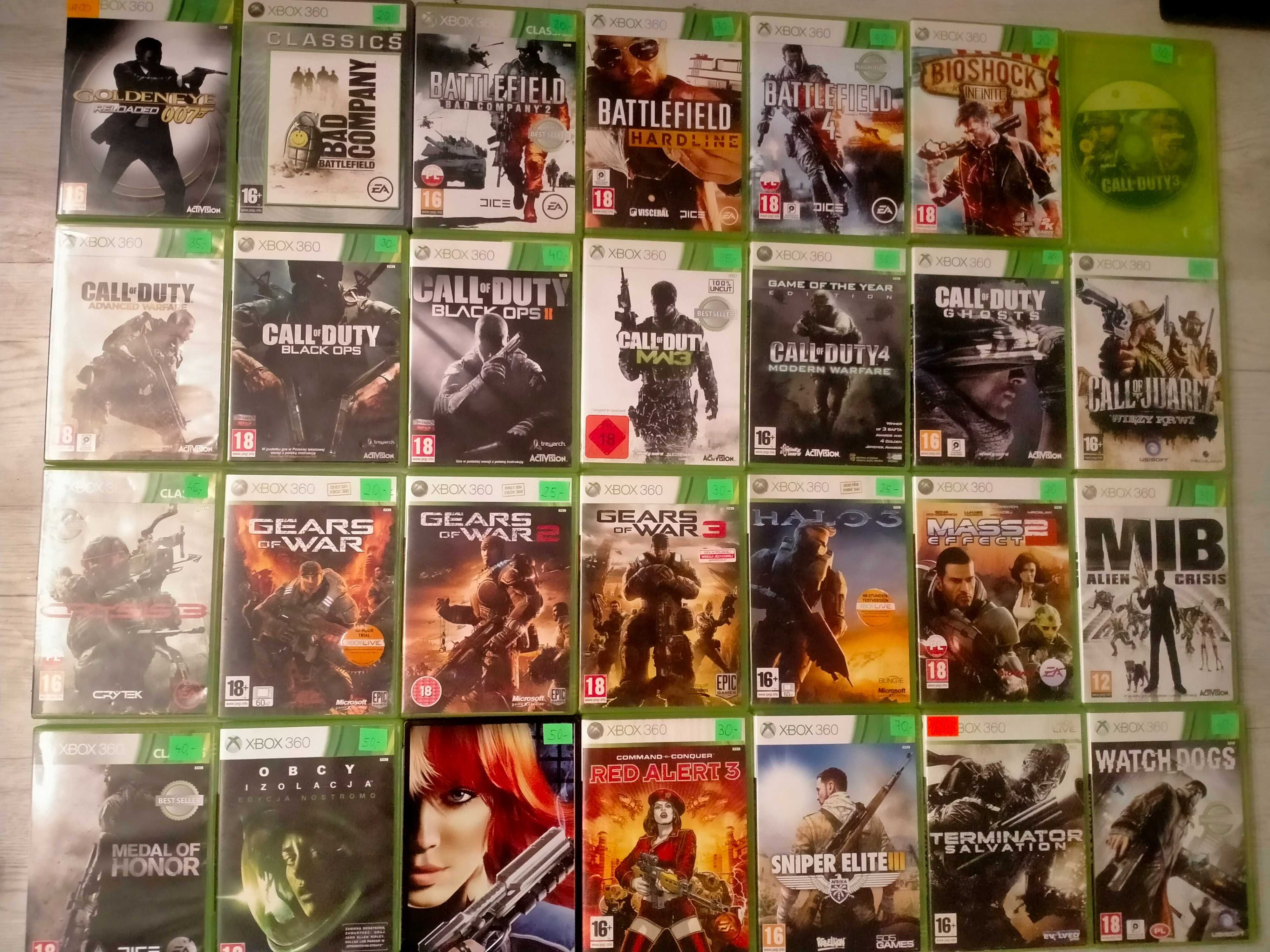 Gry Xbox 360 różne tytuy