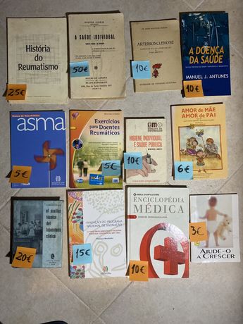 Lote 1: Livros diversos - medicina - saude - em ingles e portugues