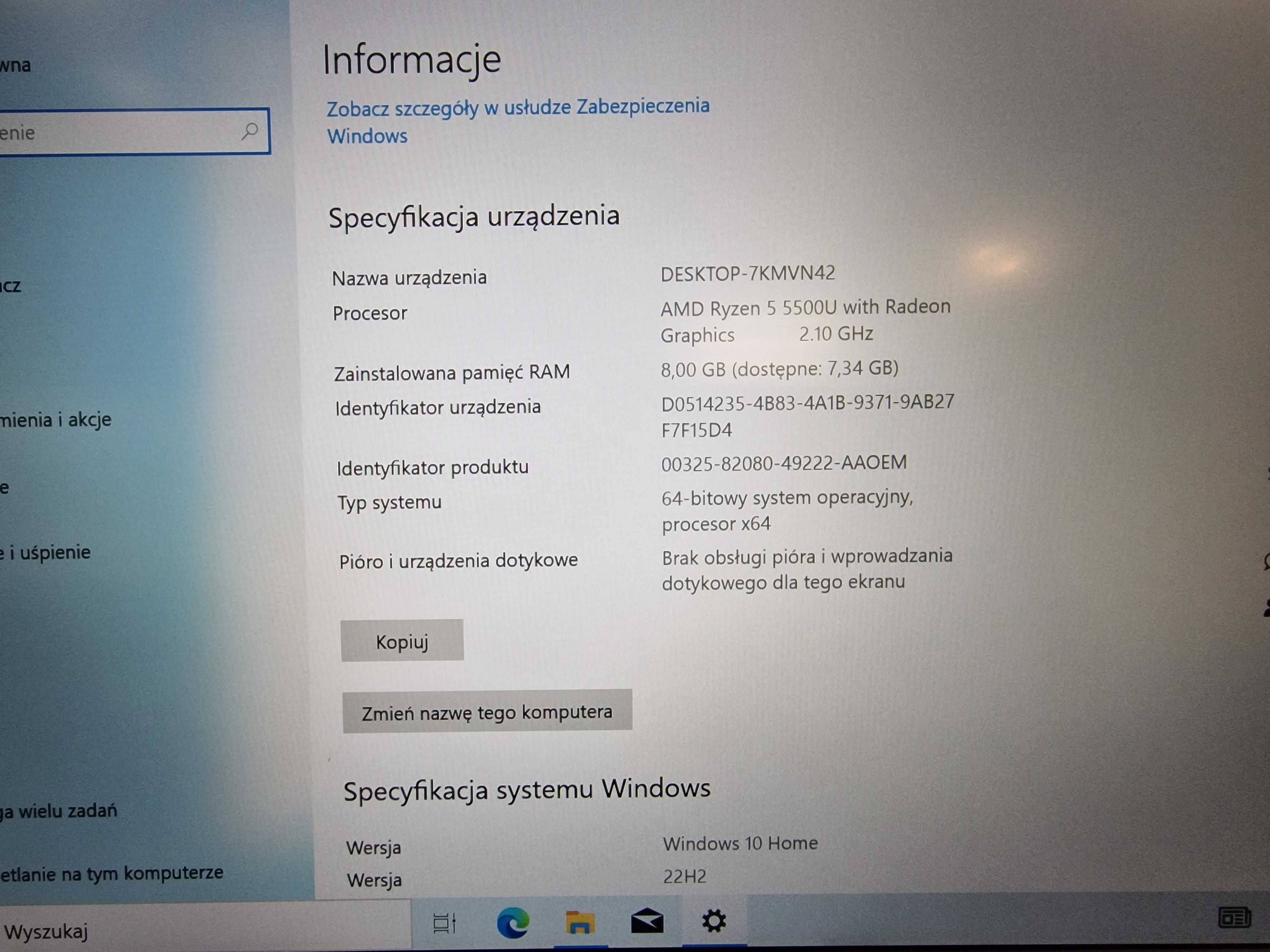 Lenovo Ideapad 5-14/ R5 5500U/ 8GB/ 256GB/ FHD/ BDB/ Gwarancja