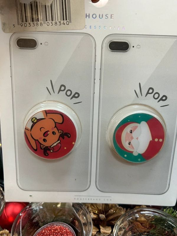 Uchwyt chwytak popsocket trzymak na telefon świąteczny mikołaj renifer