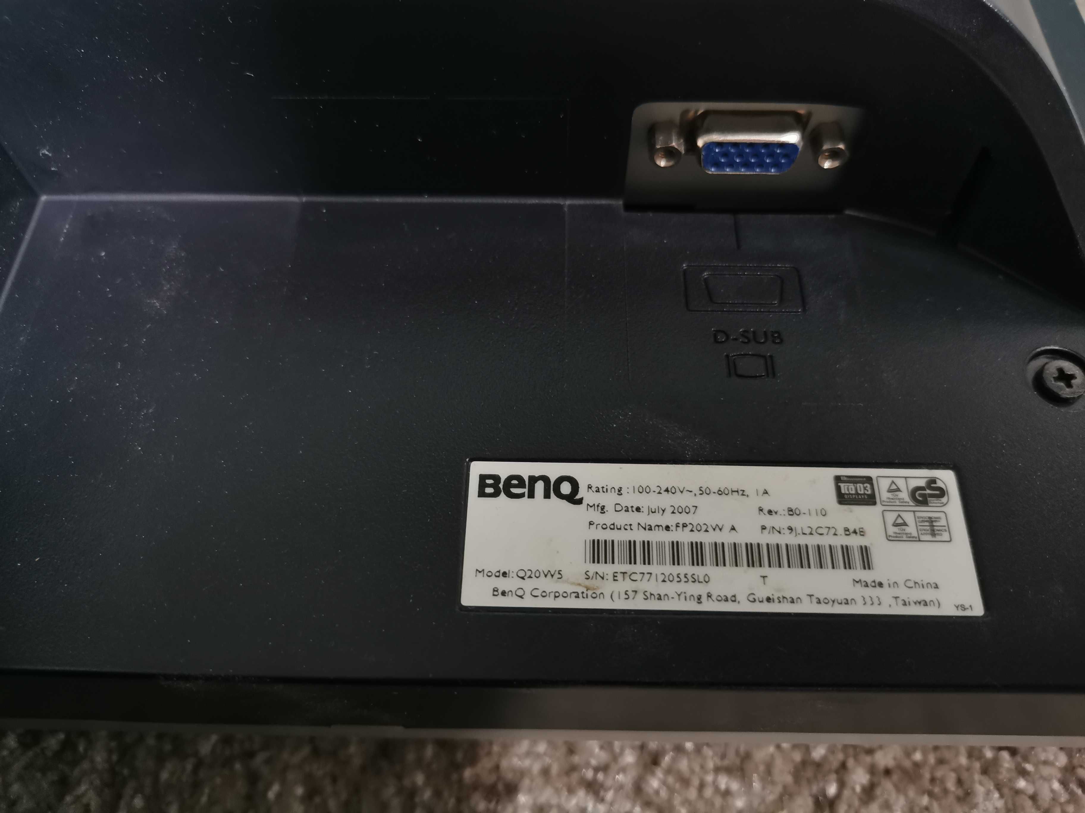 Monitor 20 cali Benq Q20W5