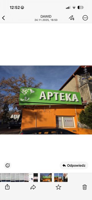 Szyld logo kaseton apteka