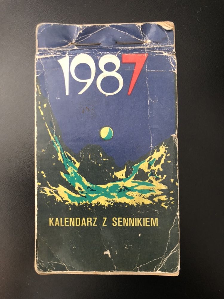 Kartka z kalendarza rok 1987 kalendarz metryczka