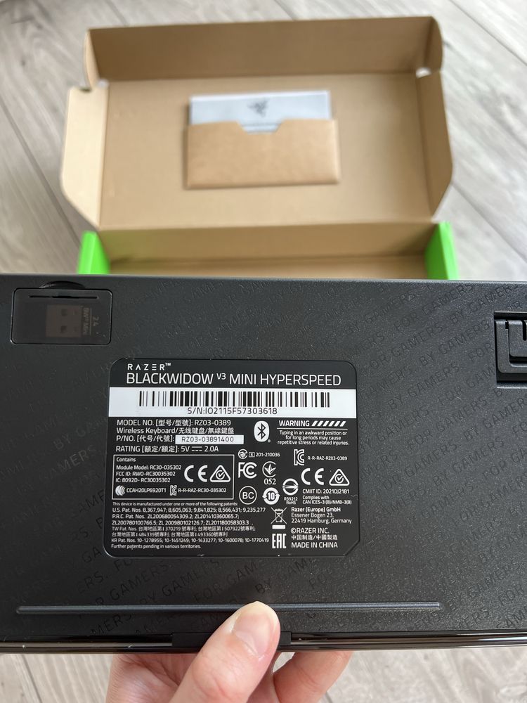 Klawiatura RAZER BlackWidow V3 Mini HyperSpeed Green Switch
