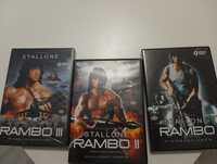 Rambo I, II, III, zestaw płyt DVD, z filmem Rambo, polska wersja język