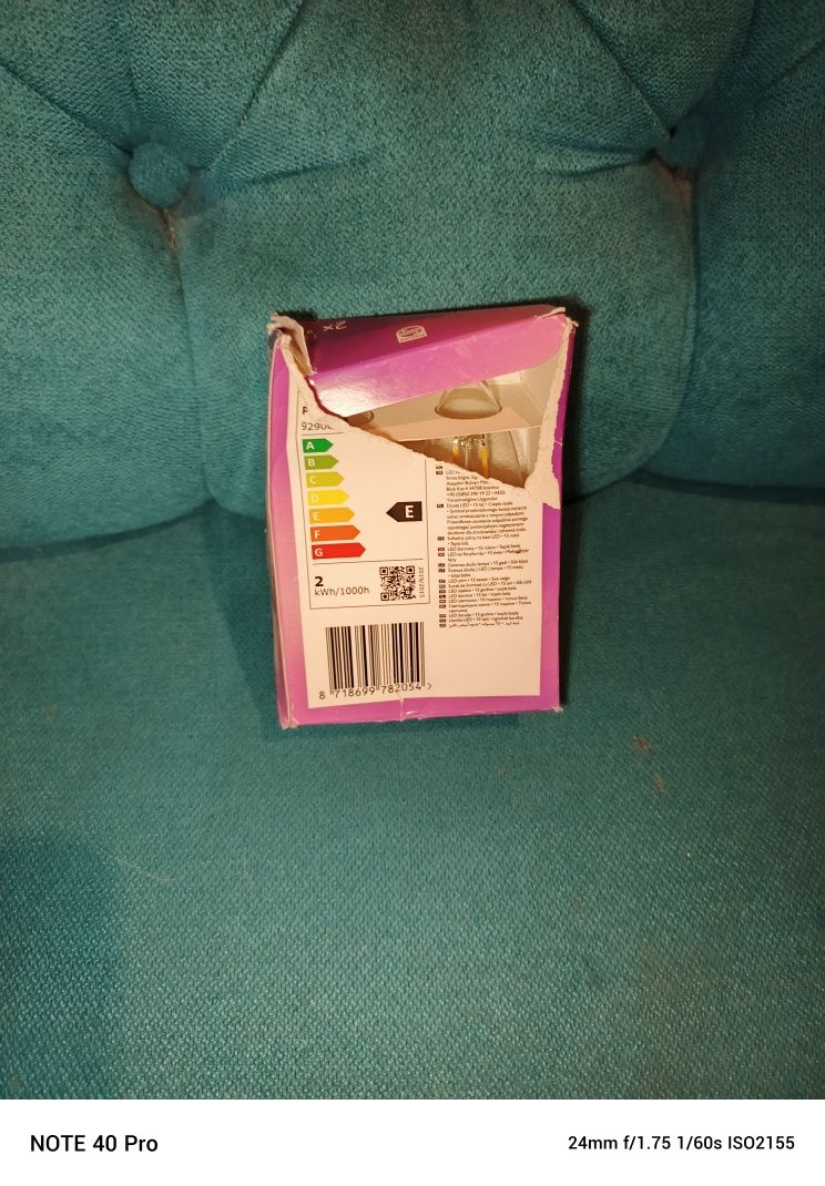 2x Żarówka E14 Philips LED 2W = 25W Filament Retro