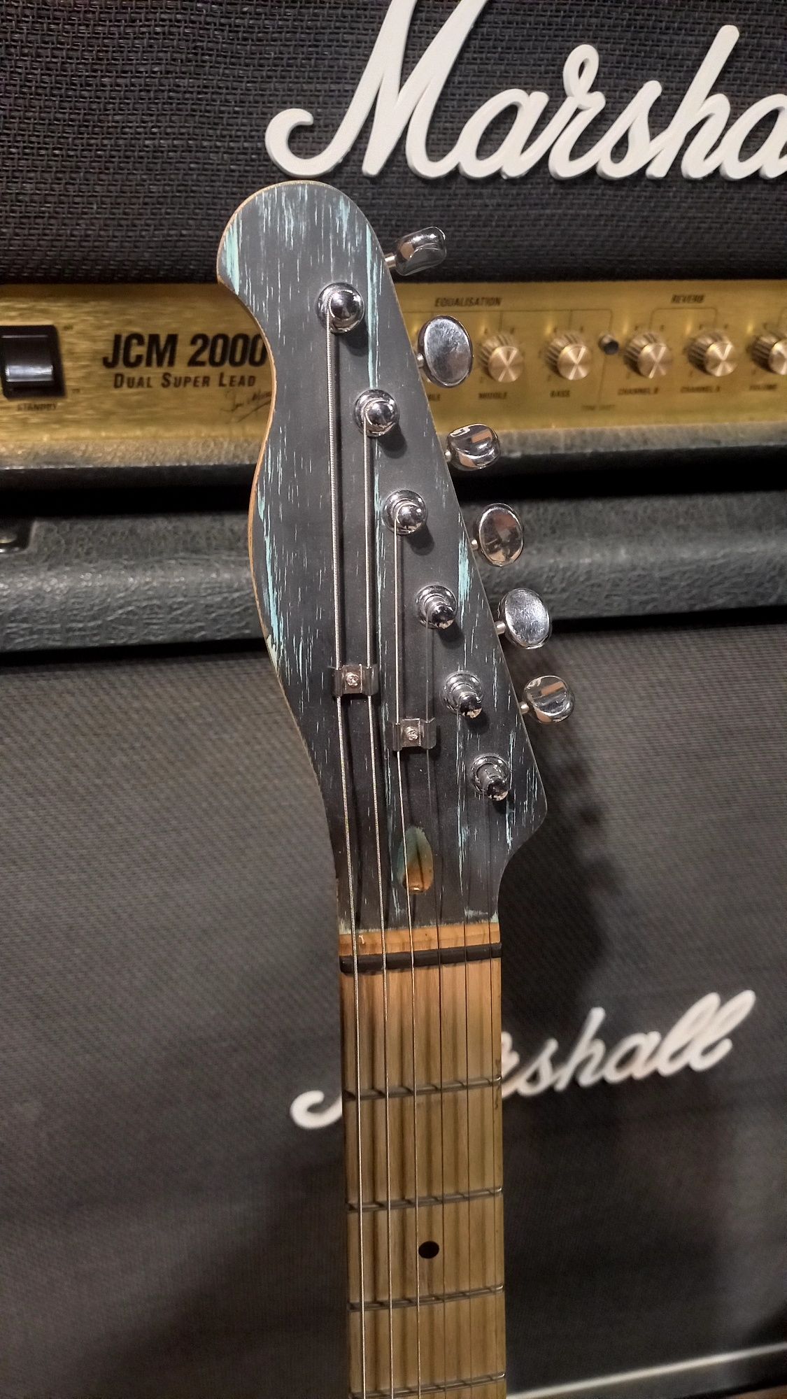 Gitara Telecaster, przepiękny wzór i lakier, Zrób swoje logo na główce