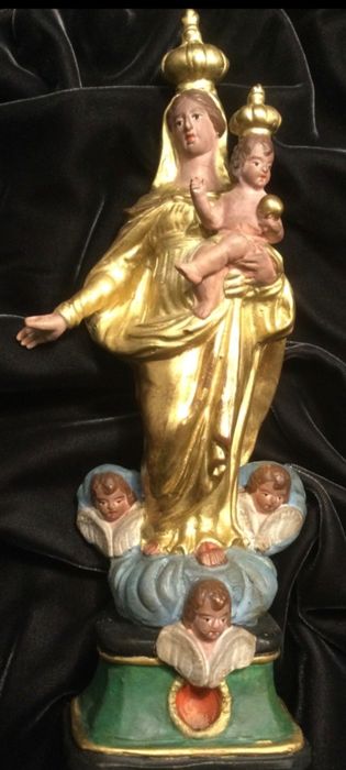 Escultura Nossa Sra. do Carmo - Terracota - Finais Séc XIX