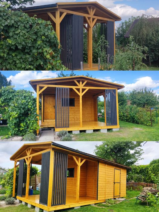 Domek drewniany, ogrodowy, letniskowy, na działkę