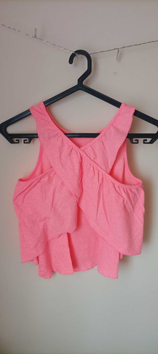 Top coral sem mangas Zara