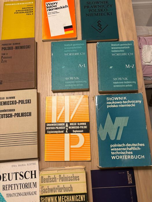 16 książek - specjalistyczne słowniki niemiecko polskie - zestaw