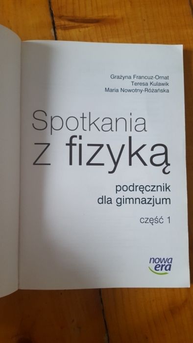 Nowy Podręcznik dla gimnazjum Spotkania z fizyką 1 Nowa Era