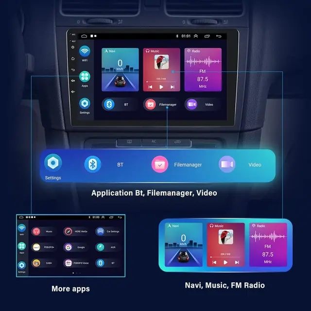 Rádio android 11 2din 10 polegadas CARPLAY GPS WiFi HiFi RDS Novo