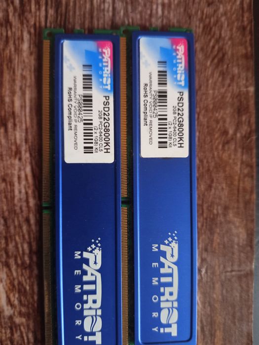 Pamięć RAM patriot 2gb 2x1gb ddr2