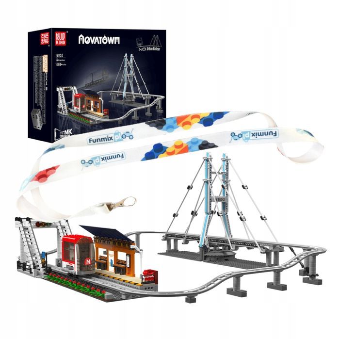 Klocki 1488 el. Urban kolejka miejska z pilotem Mould King 16052