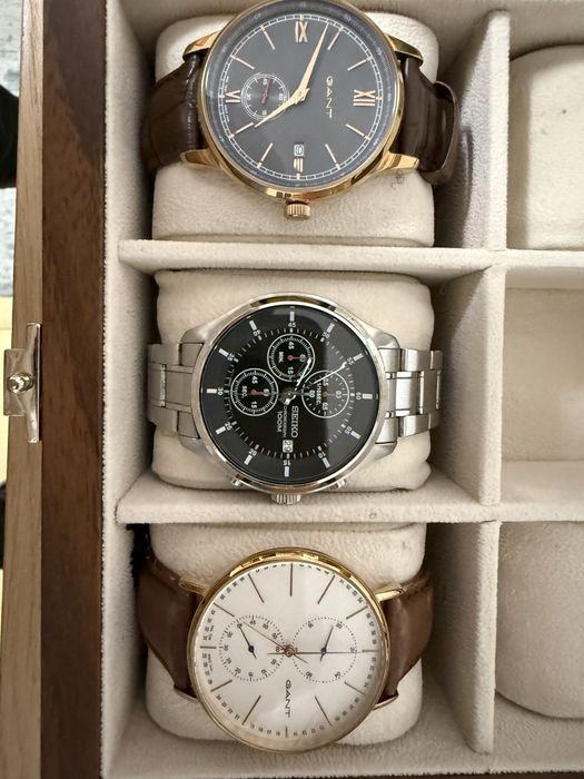 Pack 3 relogios quartz (Seiko, Gant)