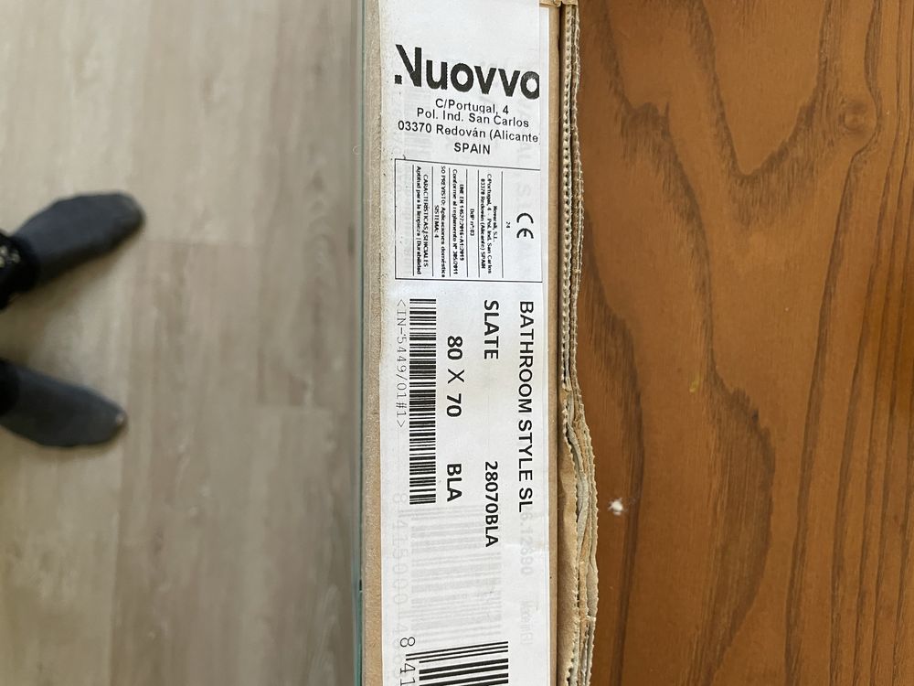 Base duche de resina 70x80 com valvula