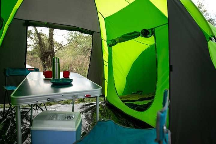 WIELKI namiot TURYSTYCZNY kempingowy 6 osobowy 2 Sypialnie WODOODPORNY