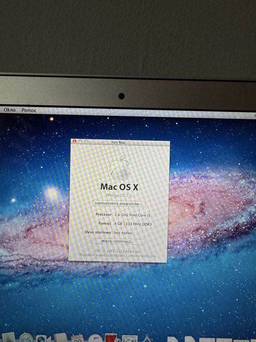 !!okazja!! Mcbook air intel core i5 4 gb ram a1370