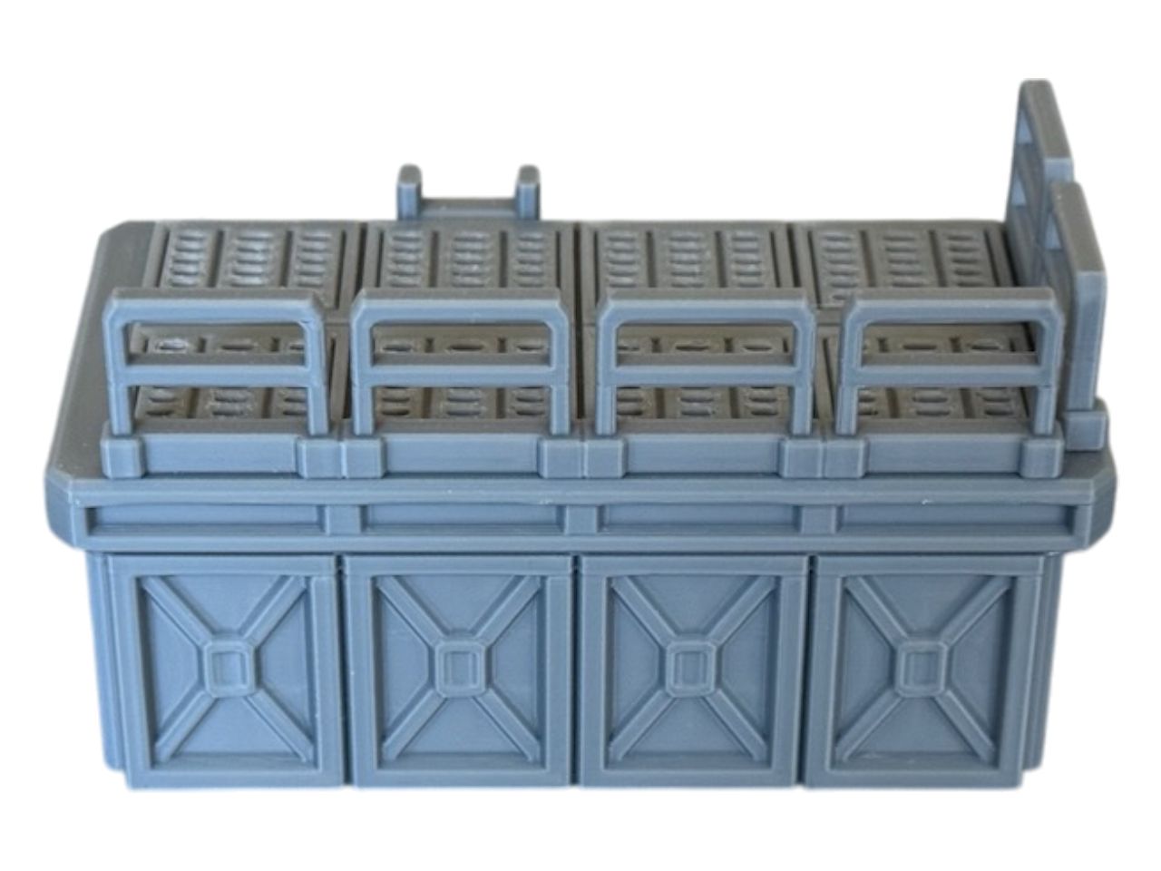 Platforma z drabiną (lewy róg), model do gier bitewnych, druk 3D