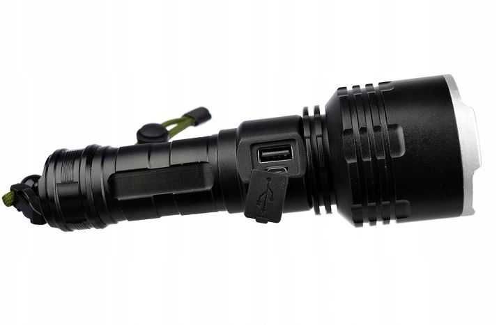 Latarka taktyczna wojskowa bardzo mocna led zoom usb