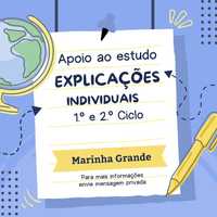 Apoio ao estudo e explicações individuais 1° e 2° ciclo