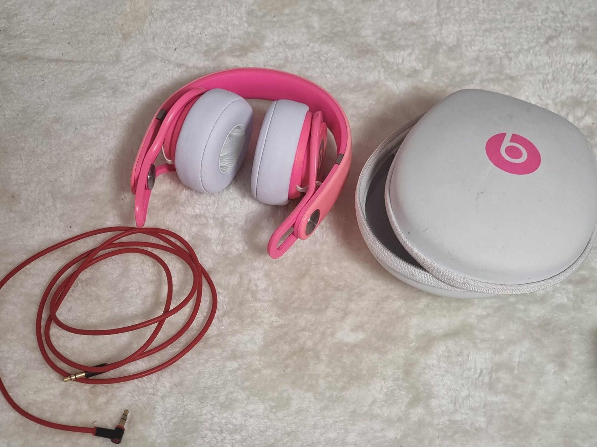 Beats Mixr by Dr Dre Pink Różowe słuchawki przewodowe + case