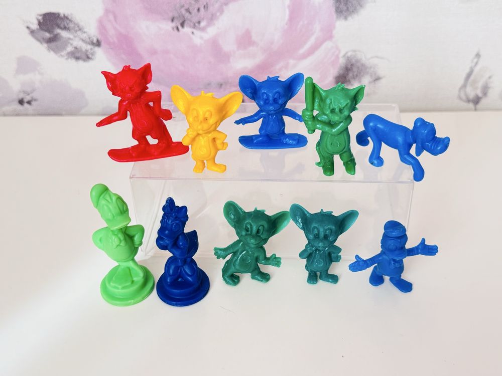 plastikowe figurki Tom i Jerry, Kaczor Donald Daisy, Pluto, vintage