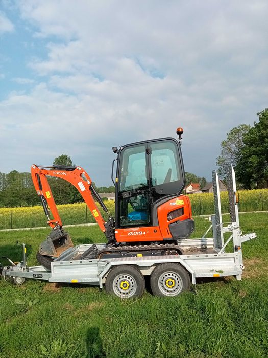 Usługa wynajmu minikoparki Kubota KX19
