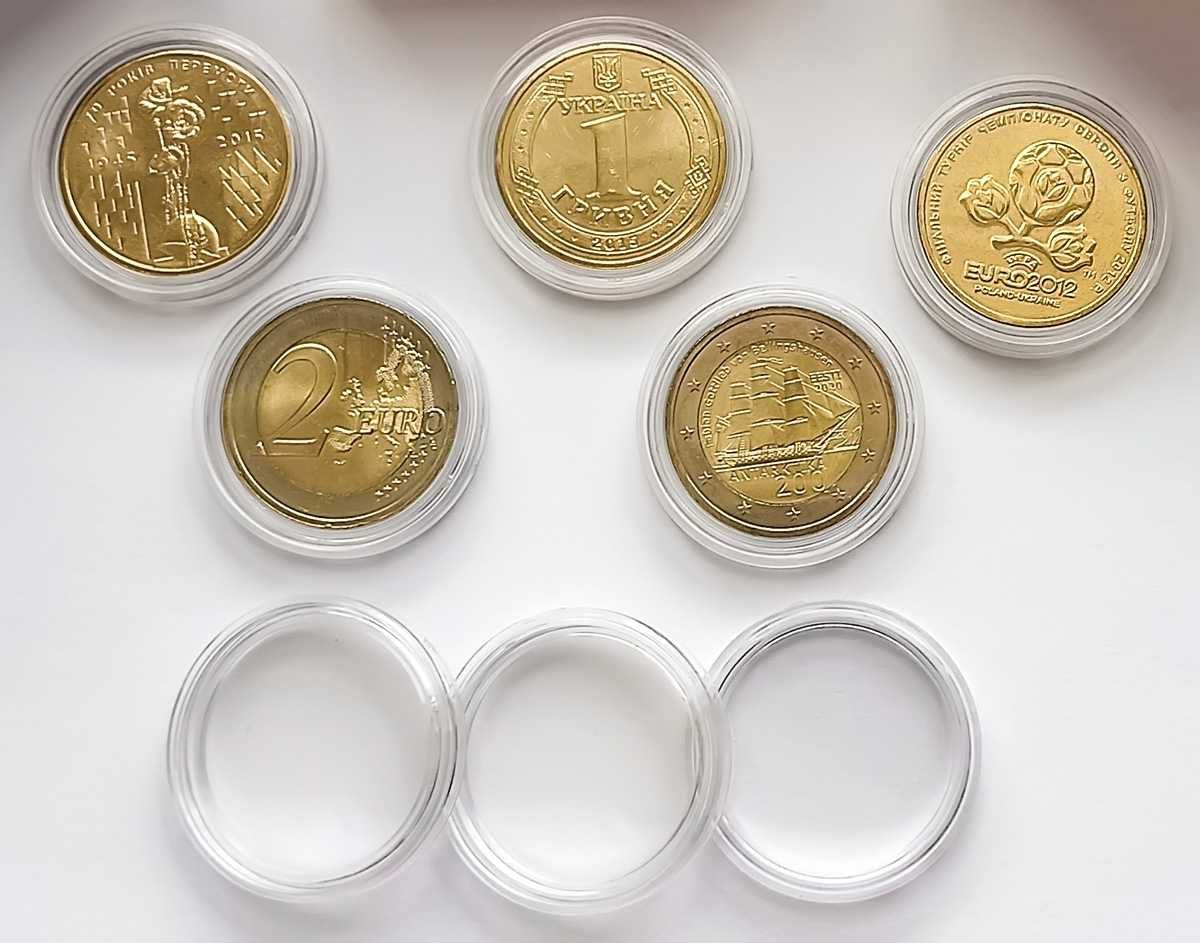 Капсулы для монет диаметром 26 мм ( 100штук)
