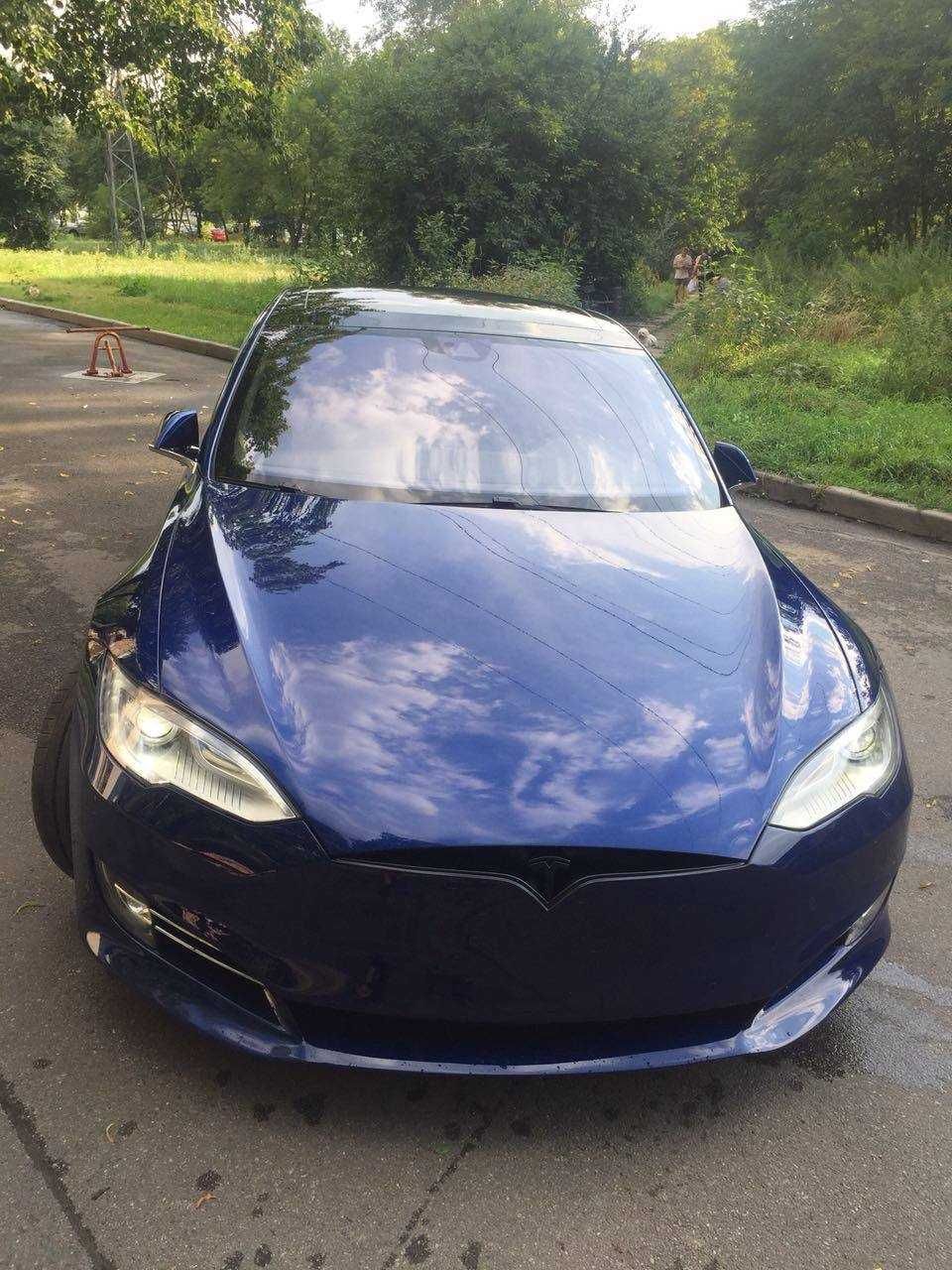 Бампер передній рестайлінг на дорейстайлінг Tesla Model S комплект