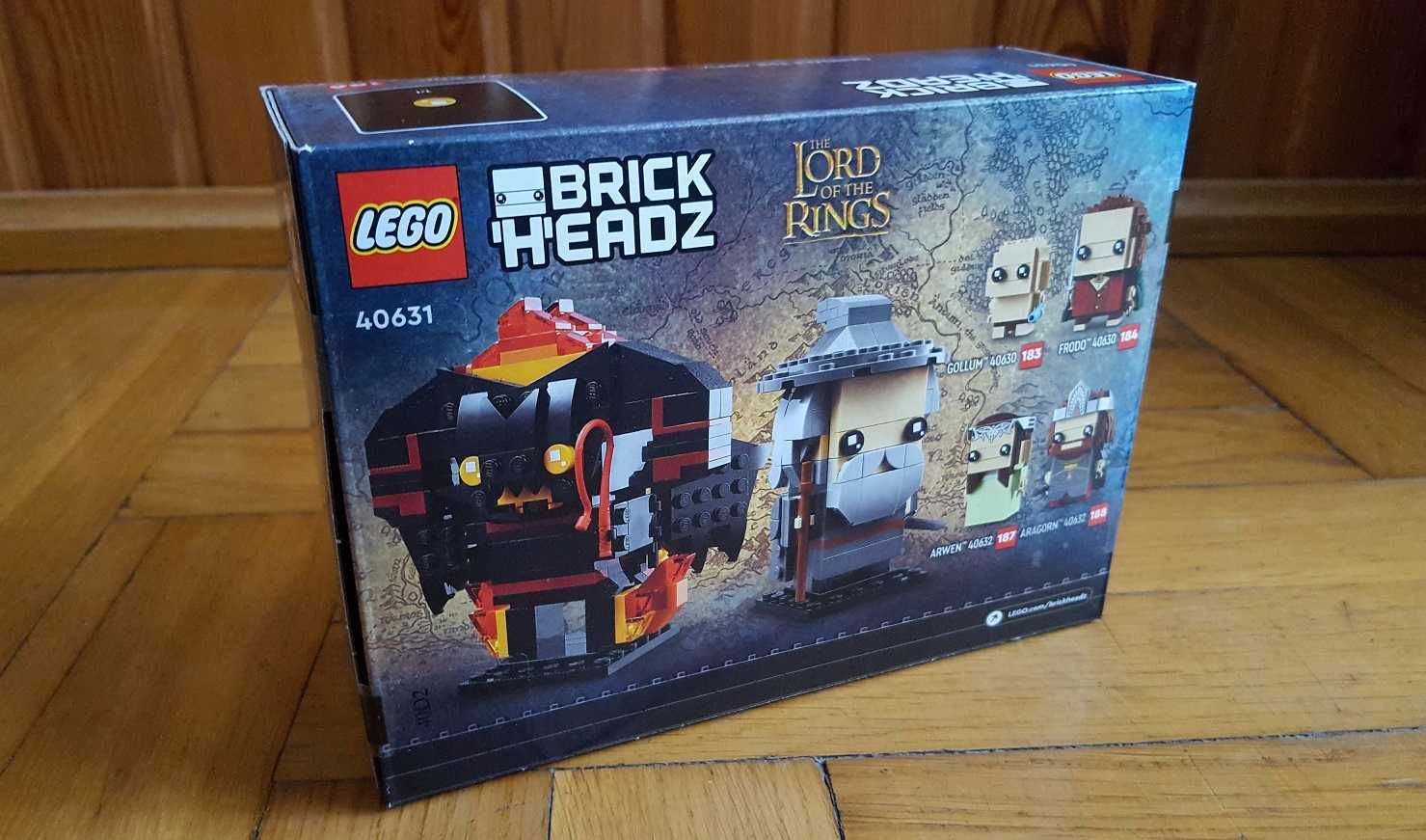 LEGO BrickHeadz 40631 i 40632 Gandalf Szary + Balrog, Aragorn i Arwena