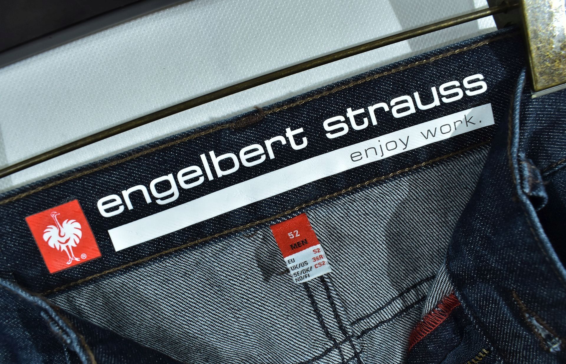 Engelbert Strauss 5 Pocket Męskie Spodnie Jeansowe W36 L32 Nowe 52
