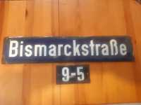 Tablica ulica Bismarckstrabe