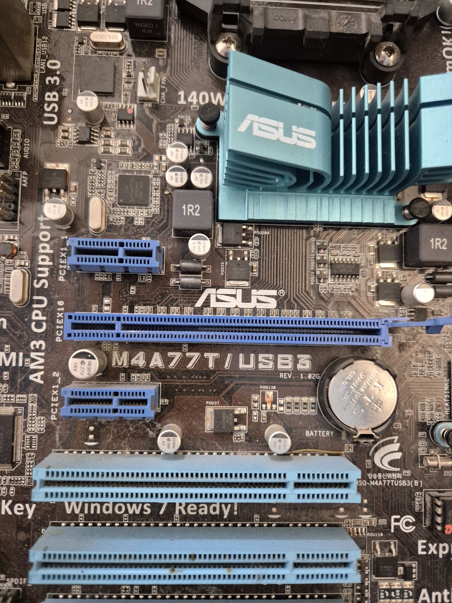 Комплект Asus M4A77T/USB3 + DDR3 8GB + AMD Phenom X4 955 Black Edition