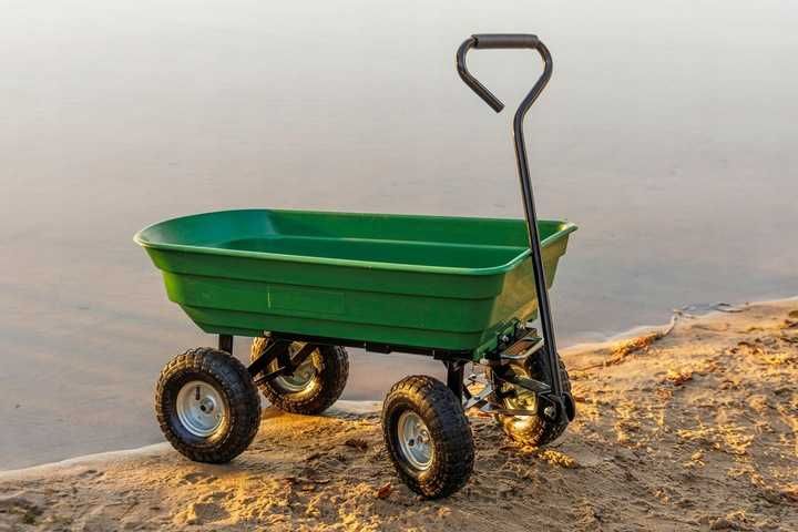WÓZEK Ogrodowy Przyczepka Taczka WYWROTKA 75l 200kg