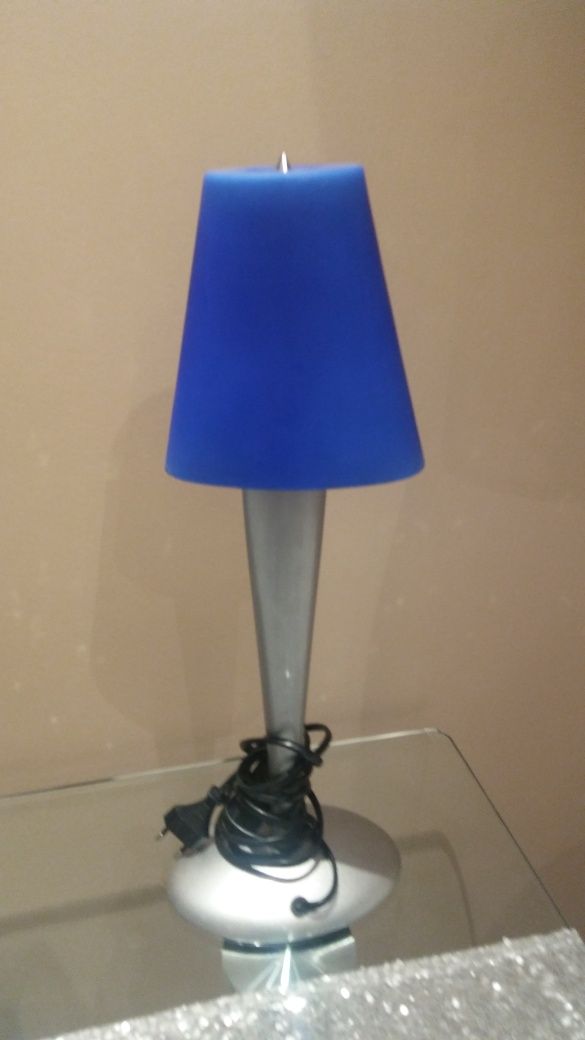 Lampa lampka vintage ikea Home niebieska klosz westw duka kolekcja