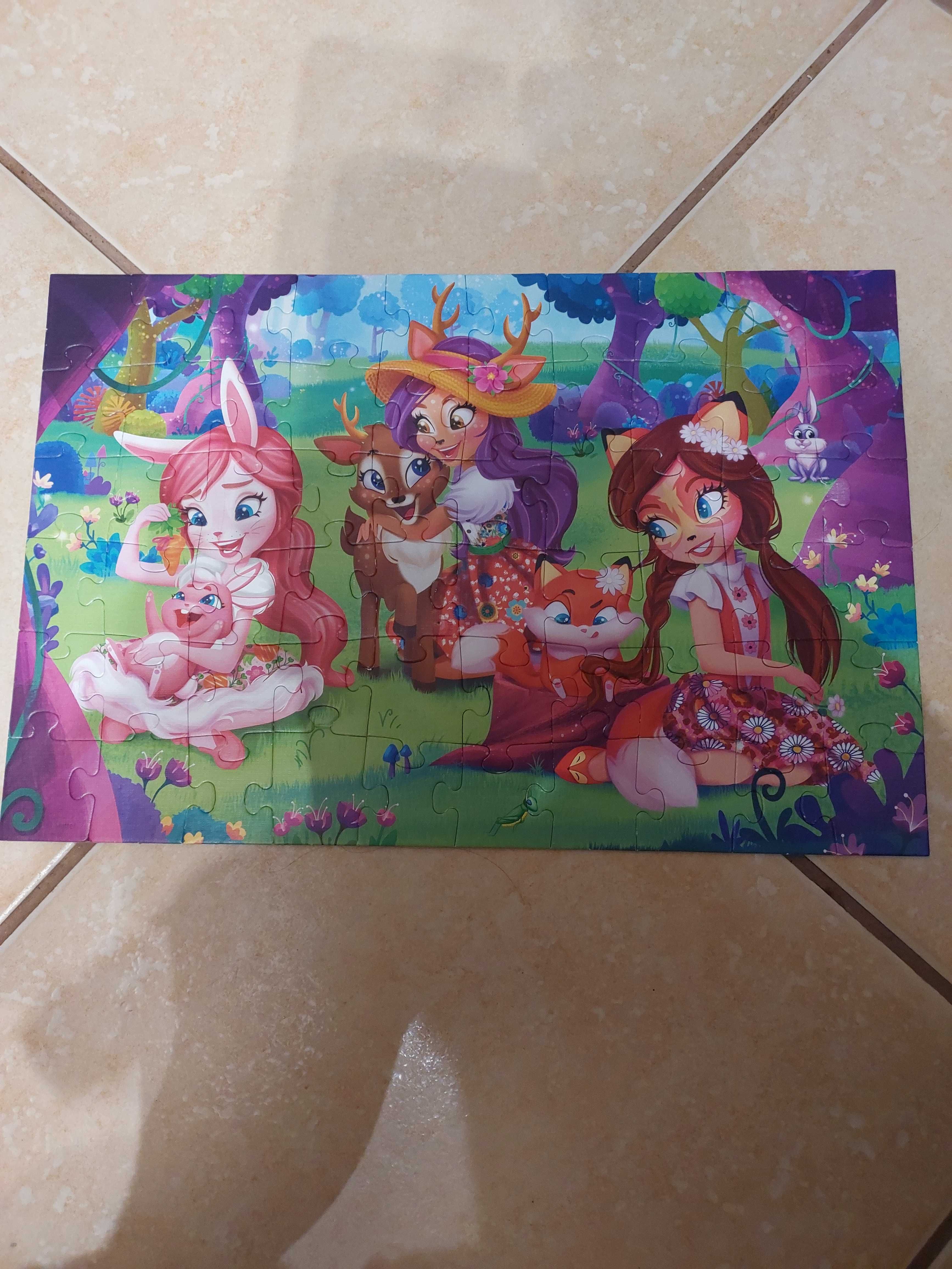 Puzzle Enchantimals 2 sztuki 33x22cm, 41x27,5cm