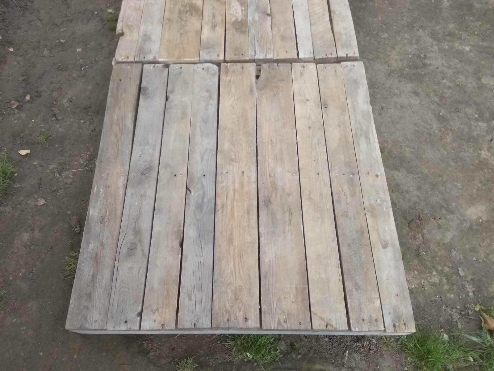 Palety 110x110-cm 3 belki pełne deskowanie - podest ścieżka taras płot