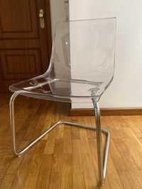 Cadeira TOBIAS transparente/cromado