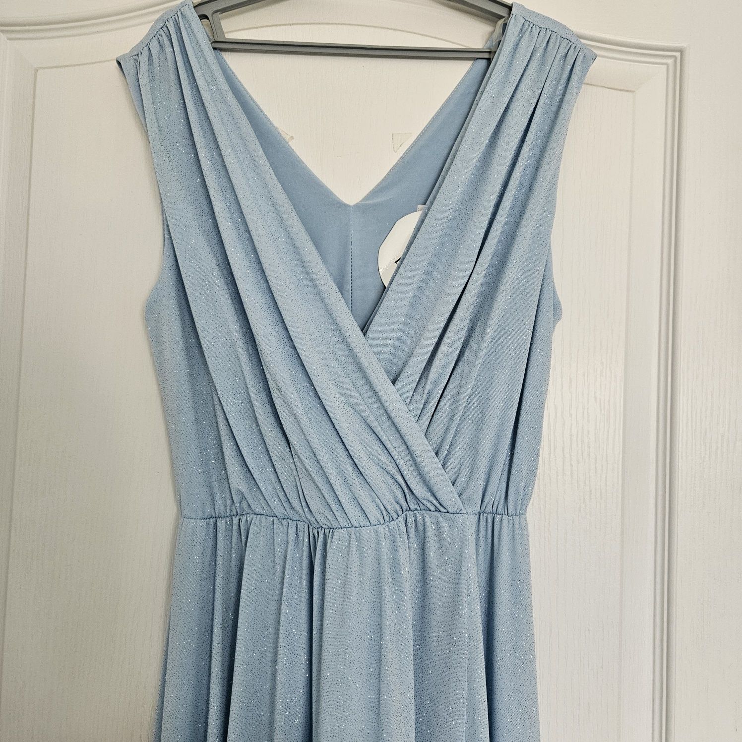 Suknia balowa długa niebieska błękitna Elizabeth collection brokat