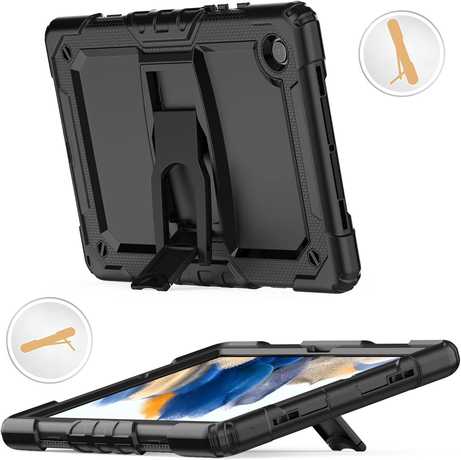Etui do Samsung Galaxy Tab A8 10.5" z Paskiem na Ramię Czarne
