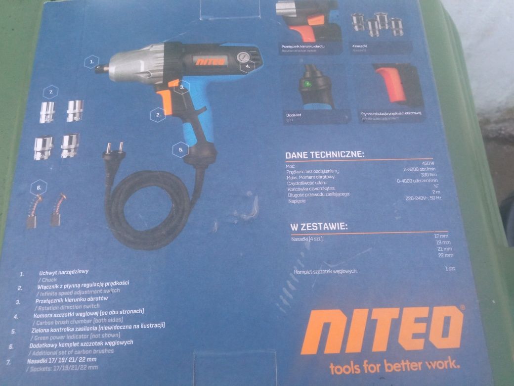 Klucz udarowy do kół. Elektryczny.
