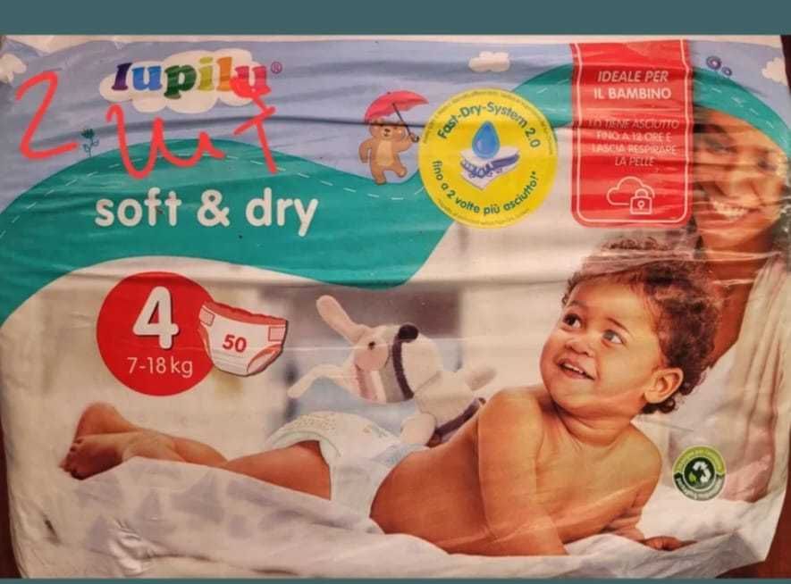 Продам підгузки Lupilu Soft & dry Розмір 4, 7-18 кг, 50 шт