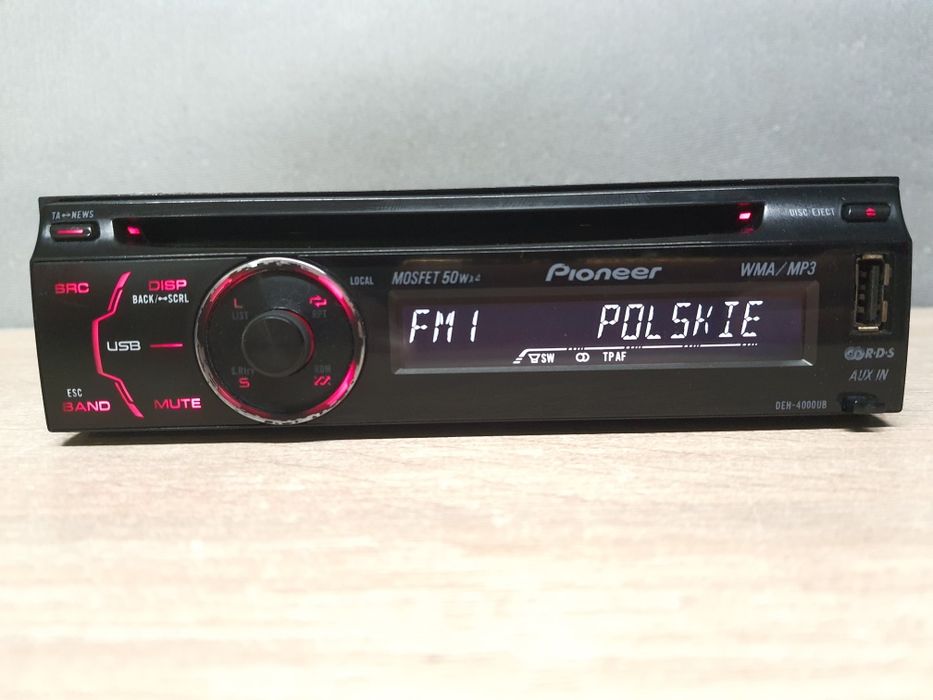 Radio samochodowe Pioneer DEH-4000UB CD, USB, AUX, RCA Wzmacniacz Audi