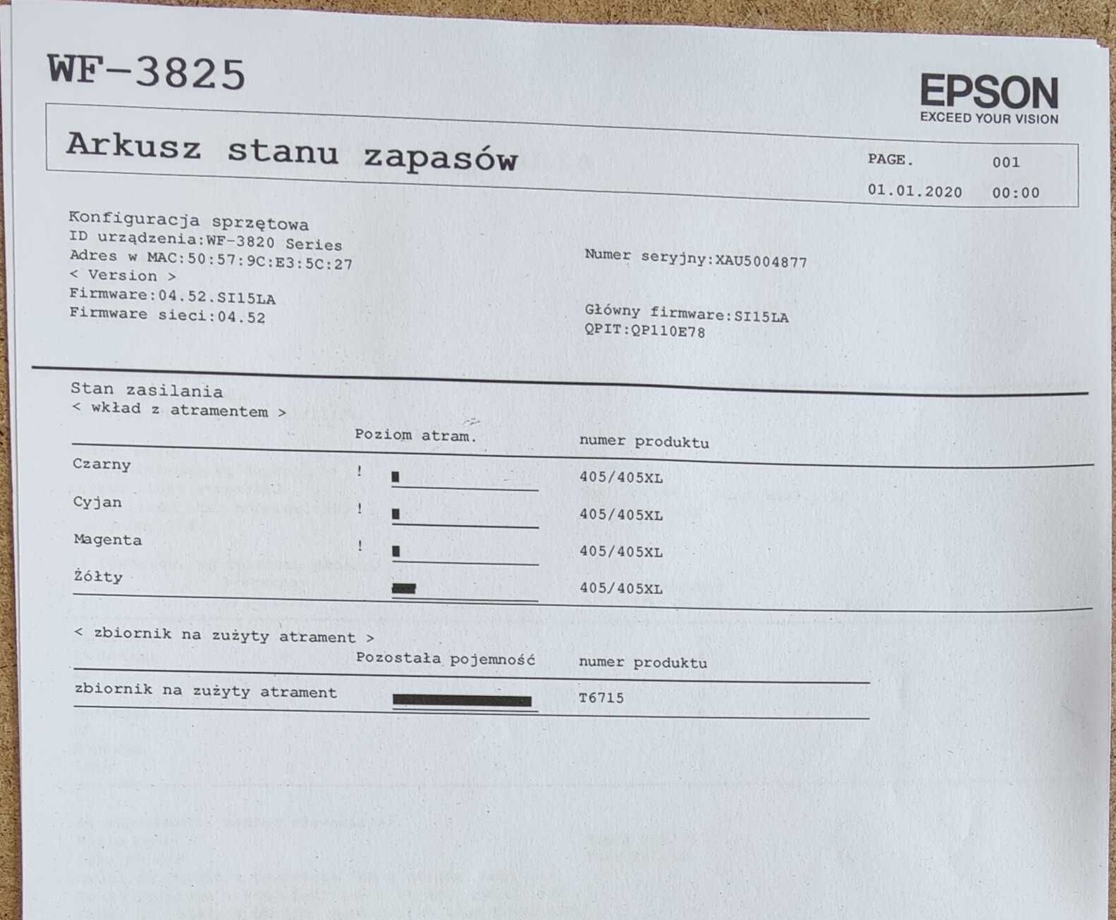 Urządzenie wielofunkcyjne Epson WF 3825