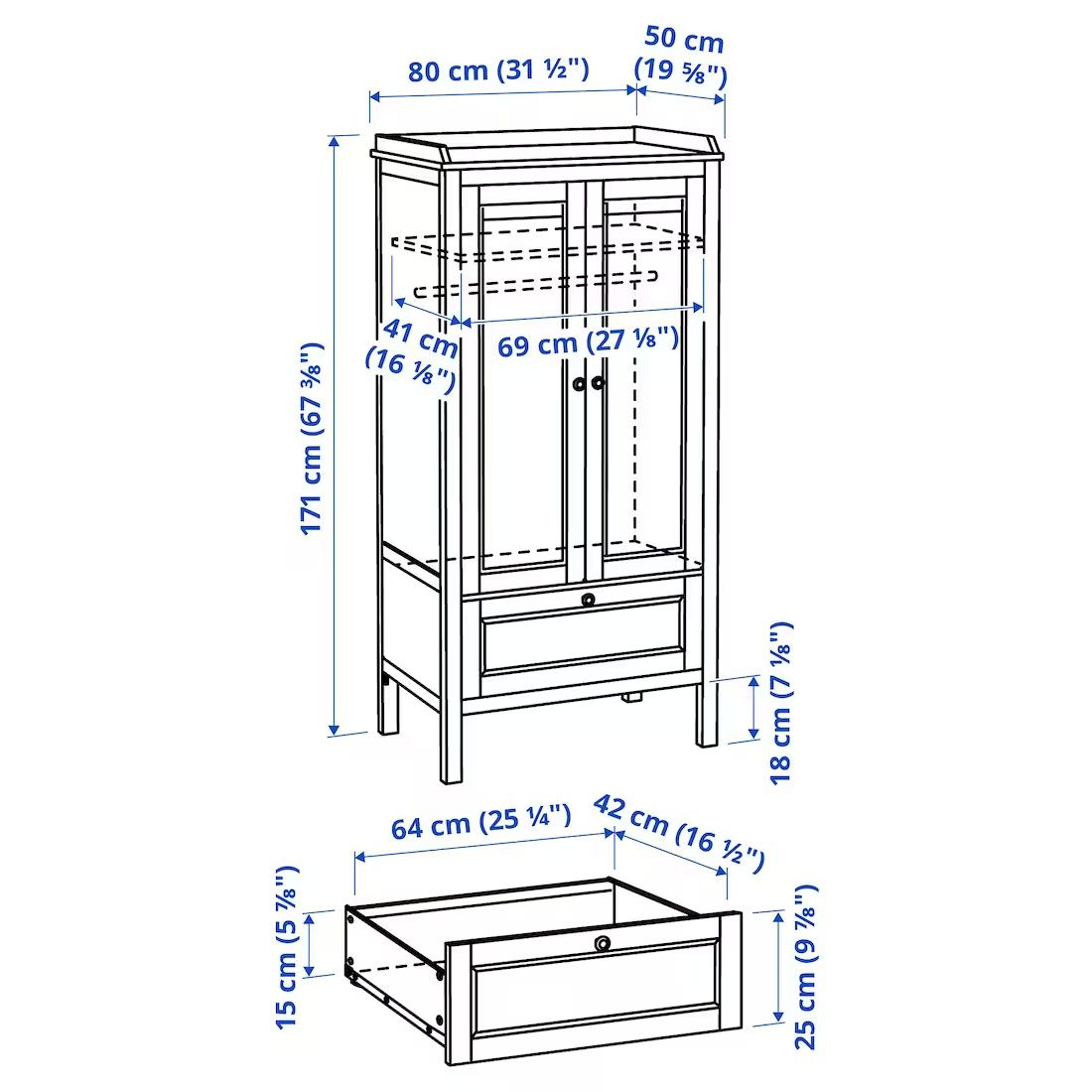 Szafa dziecięca SUNDVIK biała Ikea stan idealny