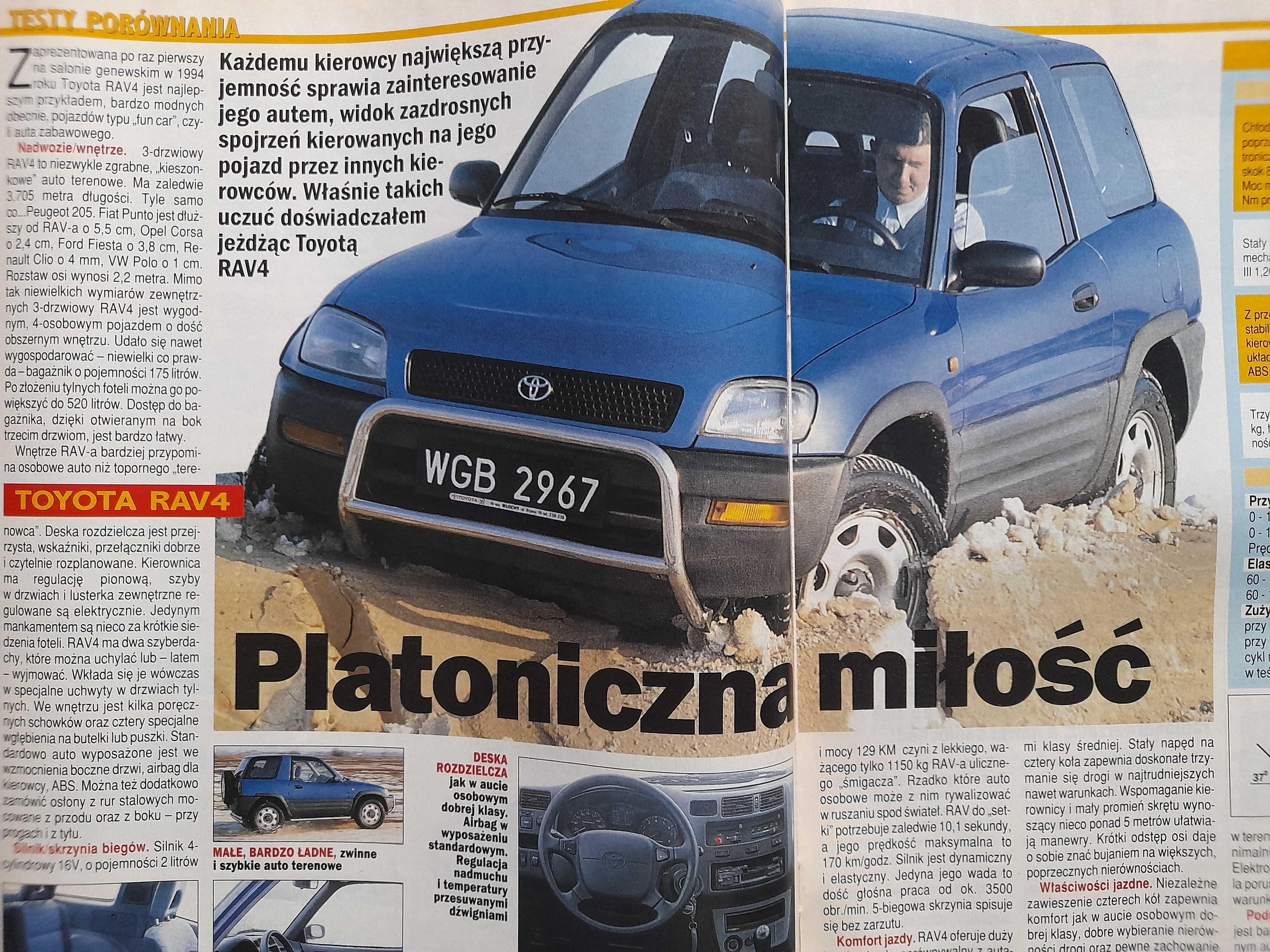 AŚ Toyota RAV4, Honda Accord, CR-V, Mazda 121 i in, rok 1996