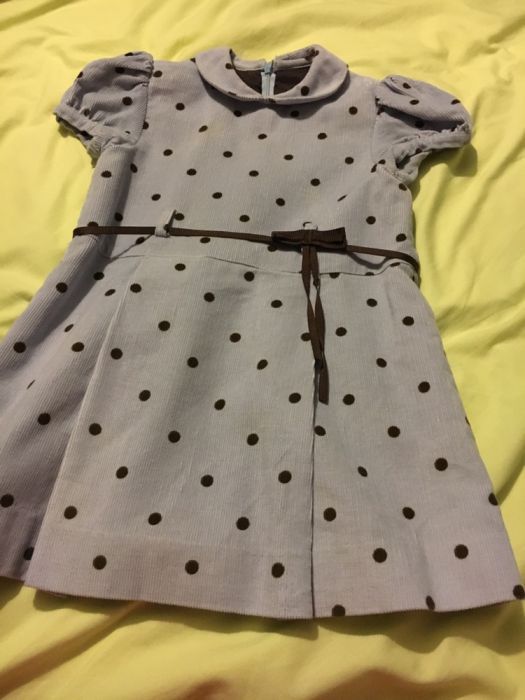 Vestido 3 anos azul e castanho