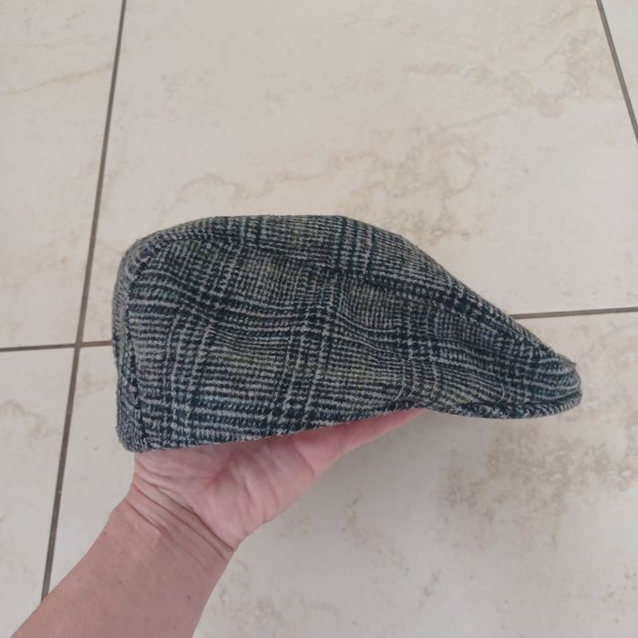 Kaszkiet w kratę jak nowy XL/60 cm